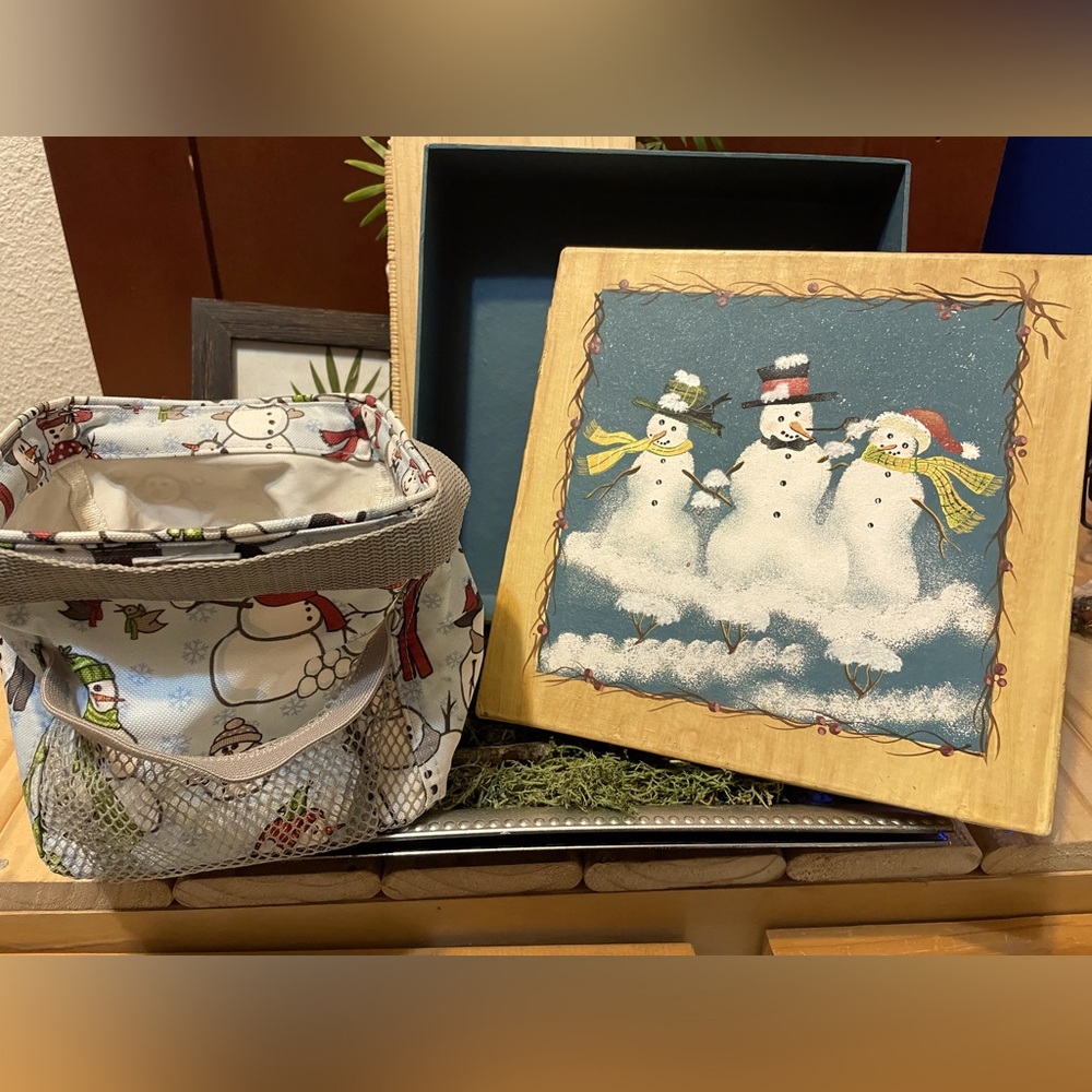 Snowman Box and Snowman small 31 bag